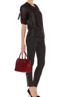 Karen Millen Coated Fabric Shirt - Lyst