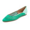 Belle By Sigerson Morrison Vada Laser Cut Ballet Flats in Green - Lyst