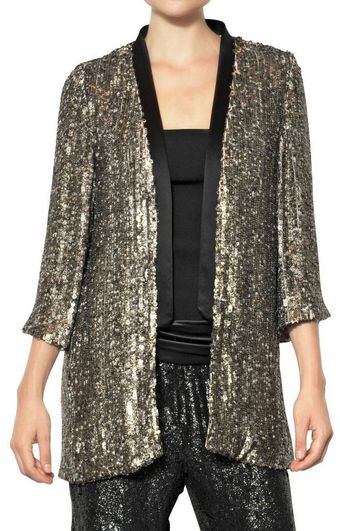 Jay Ahr Sequined Silk Georgette Jacket - Lyst