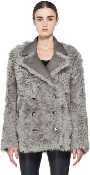 Acne Alison Coat in Grey - Lyst