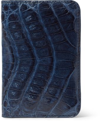 Santiago Gonzalez Crocodile Card Holder - Lyst