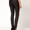 Asos Asos Waxed Skinny Jeans with Chain Side Embellishment in Black - Lyst