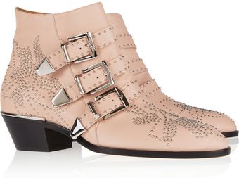 Chloé Susanna Studded Leather Boots - Lyst