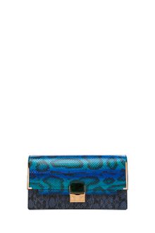 Lanvin Partition Snake Clutch in Electrical Blue - Lyst