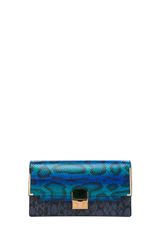Lanvin Partition Snake Clutch in Electrical Blue