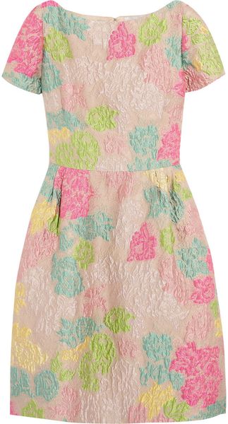 Valentino Floralbrocade Dress - Lyst