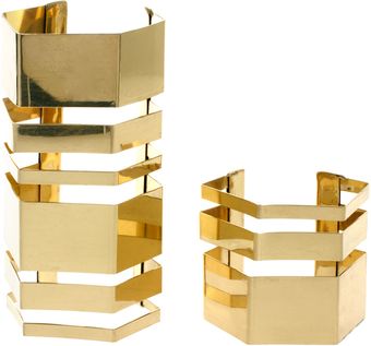 Asos Two Pack Hex Cuff Bracelets - Lyst