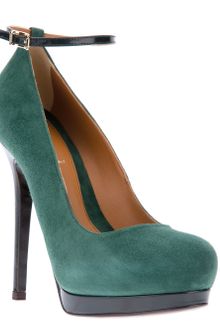 Fendi Suede Platform Pump - Lyst