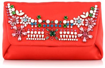 Lanvin Satin Clutch - Lyst