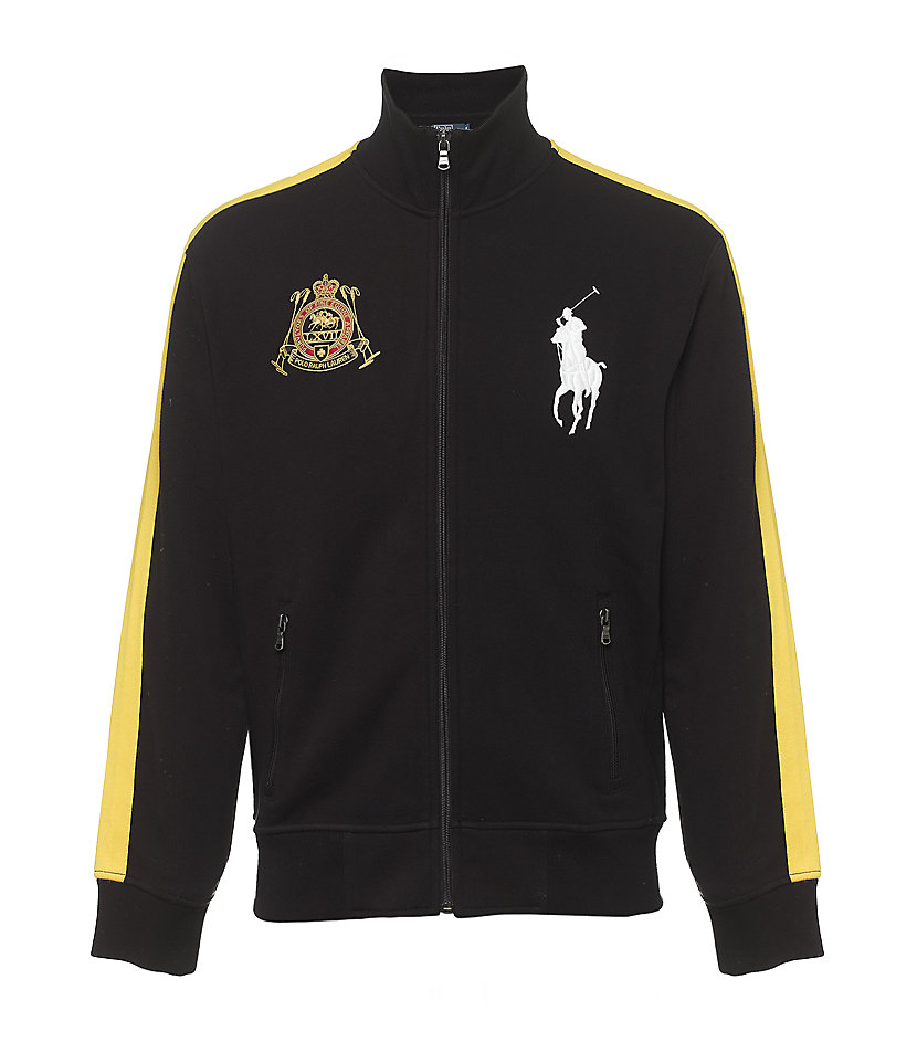 Polo Ralph Lauren Fleece Jacket in Black for Men Lyst