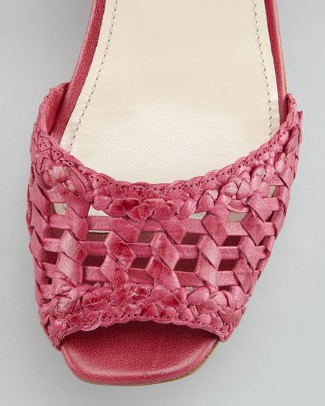 prada woven leather sandals