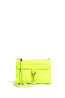 Rebecca Minkoff Neon Yellow Mini Mac Clutch with Chain Shoulder Strap - Lyst