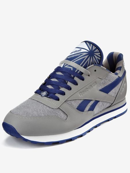 grey and black reebok shoes