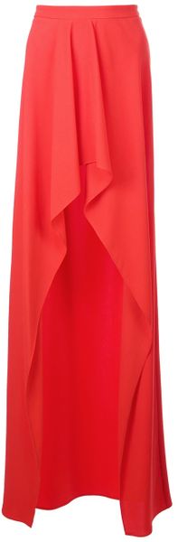 Vionnet Long Open Ruffle Skirt - Lyst