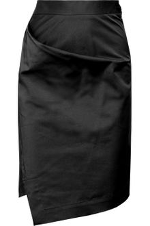 Vivienne Westwood Anglomania New Accident Folded Stretchcotton Skirt - Lyst