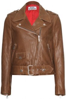 Acne Mape Leather Biker Jacket - Lyst