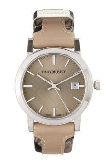 Burberry Checkengraved Watch - Lyst