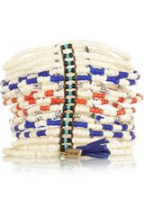 Isabel Marant Bone and Glass Beaded Bracelet