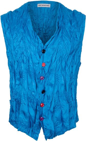 Issey Miyake Vintage Wrinkle Effect Waistcoat - Lyst