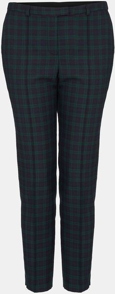 Topshop Mini Black Watch Tartan Cigarette Pants - Lyst
