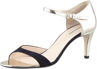 Giorgio Armani Klestrap Stiletto Sandal Blueplat - Lyst