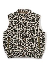 Sea Leopard Silk Puffer Vest