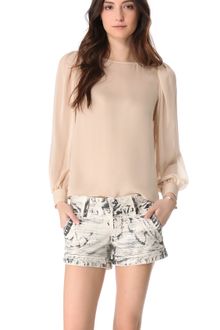 Alice + Olivia Long Sleeve Blouse - Lyst