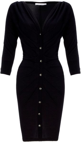 Azzaro Ruched Silk Dress - Lyst
