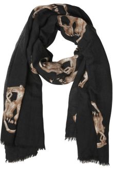 Elsa Marotta Skull Printed Cashmere Scarf - Lyst