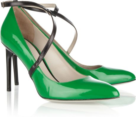 Jason Wu Patent Leather Pumps in Green | Lyst