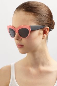 Marni Textured Round Plastic Sunglasses - Lyst