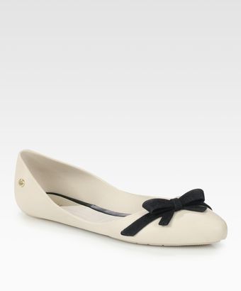 Melissa Melissa Trippy Bowtrimmed Jelly Ballet Flats - Lyst