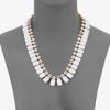 Vionnet Crystal Accented Bib Necklace in White - Lyst