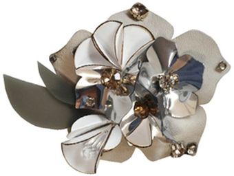 Amen Flower Brooch with Crystals - Lyst