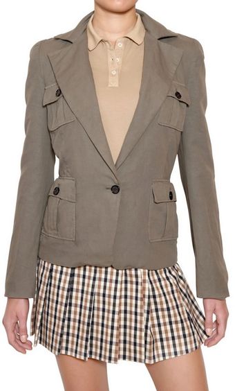 Aquascutum Saharan Cotton Linen Blend Casual Jacket - Lyst