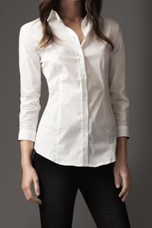 Burberry Check Cuff Cotton Shirt - Lyst