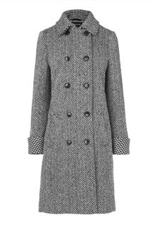 Jaeger Italian Wool Herringbone Coat - Lyst