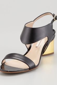 Nicholas Kirkwood Metallic Heel Leather Sandal - Lyst