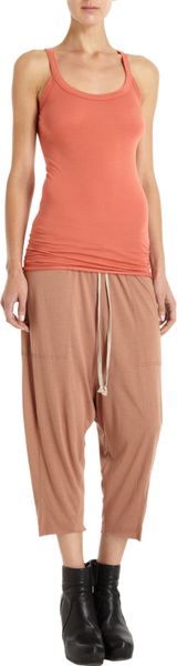 Rick Owens Lilies Drop Crotch Cropped Pants - Lyst