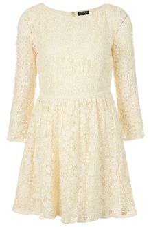 Topshop Crochet Lace Flippy Dress - Lyst