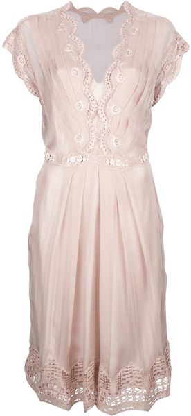 Alberta Ferretti Lace Dress - Lyst