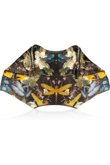 Alexander McQueen The De Manta Printed Silk-satin Clutch - Lyst