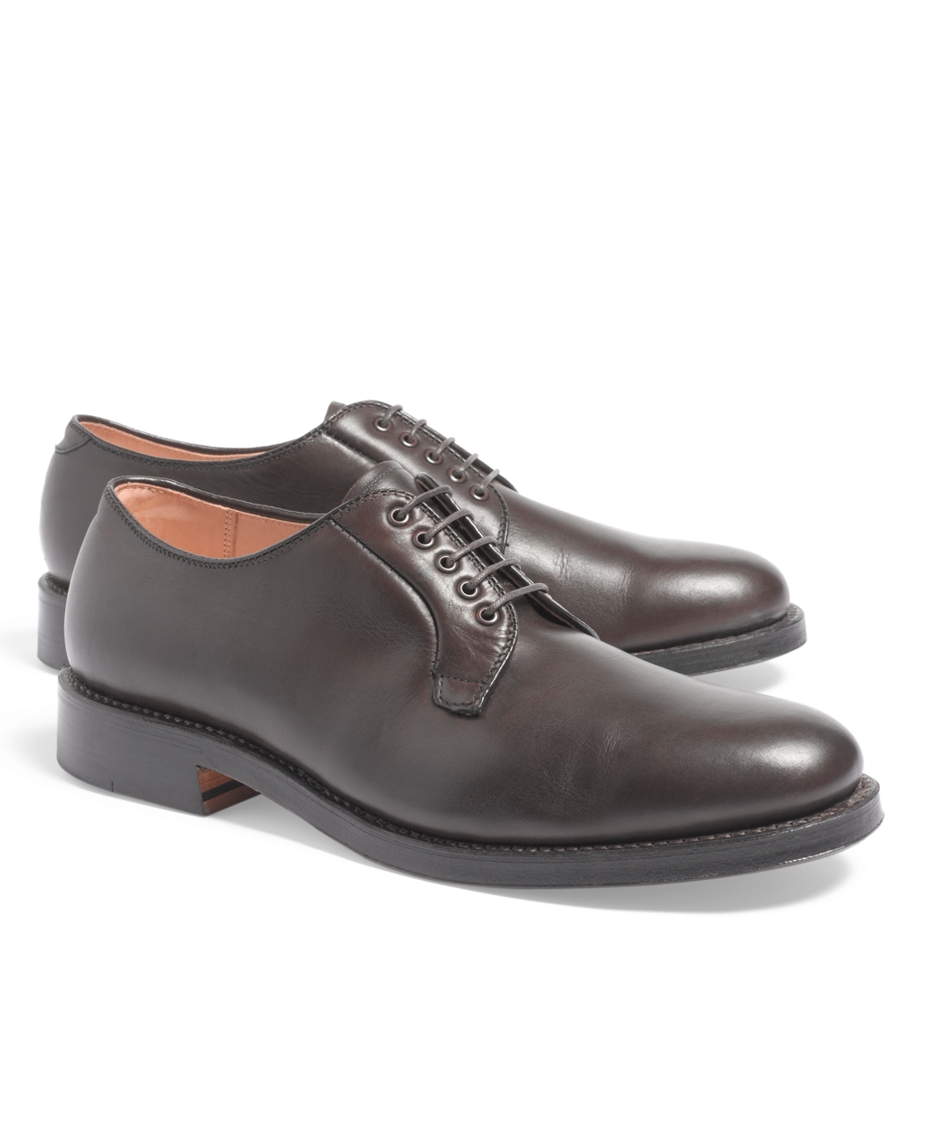Brooks Brothers Calfskin Plaintoe Bluchers in Brown for