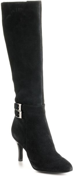 calvin klein black suede boots