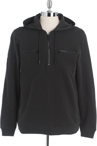 Calvin Klein Pique Hooded Pullover Fleece - Lyst