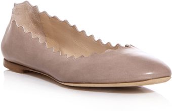 Chloé Scallopededge Flats - Lyst