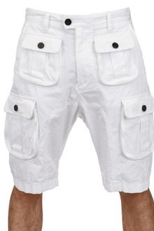 DSquared2 Dyed Military Cargo Cotton Canvas Shorts - Lyst