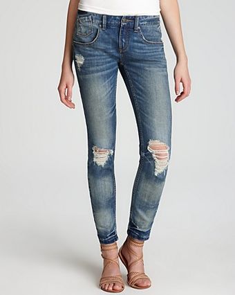 Free People Jeans Destroyed Skinny in Engineer - Lyst