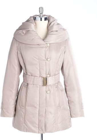 Ivanka Trump Ruchedcollar Puffer Coat - Lyst