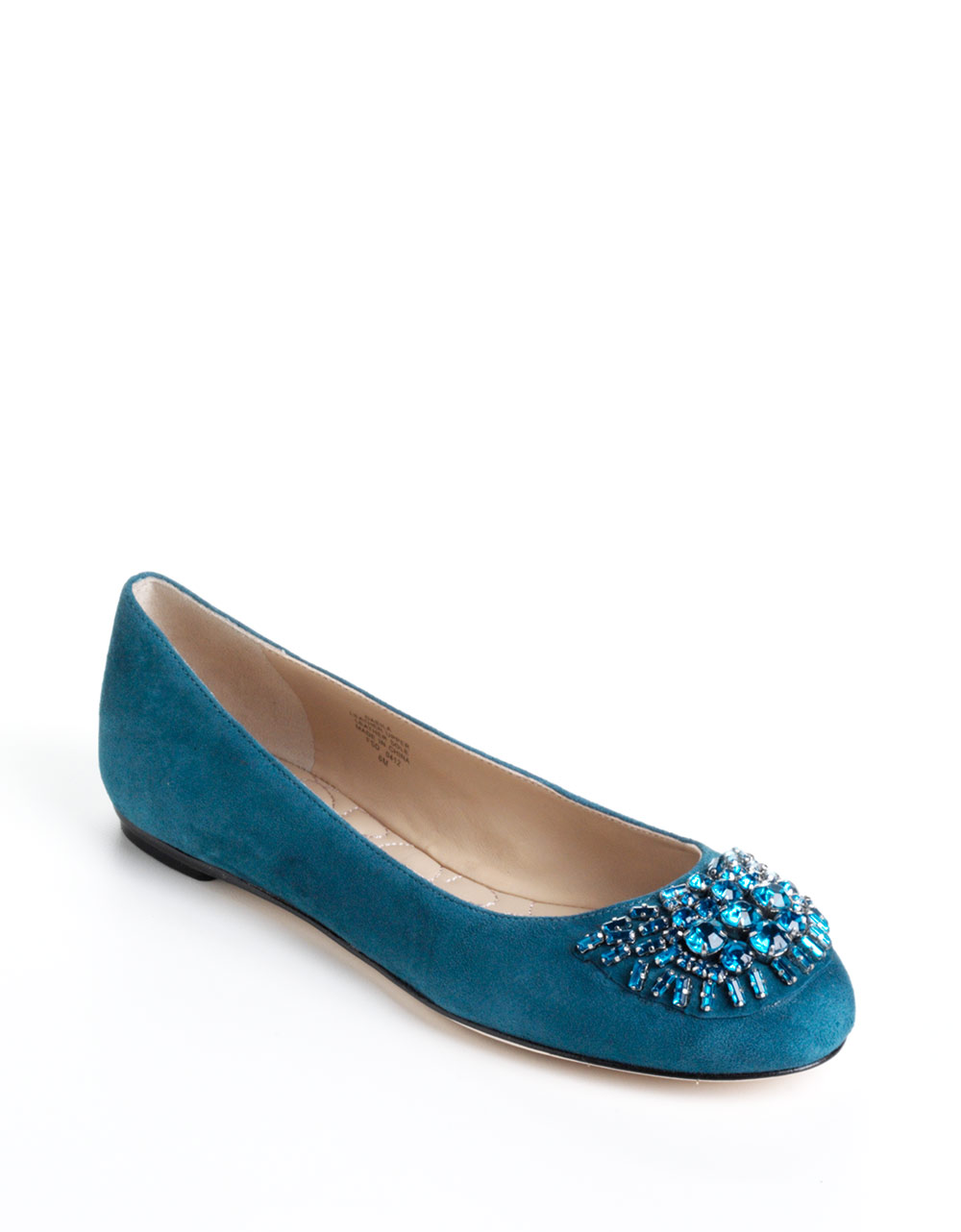 turquoise suede flats